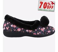 Fleet & Foster Jilguero Mujer Cómodo Comodidad Pantuflas Zapatillas Azul Marino