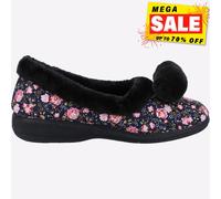 Fleet & Foster Jilguero Mujer Cómodo Comodidad Pantuflas Zapatillas Azul Marino