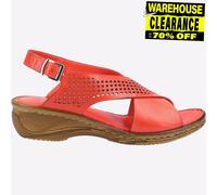 Fleet & Foster Judith Mujer Diseñador Moda Verano Sandalias de Cuña Rojo