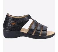 Fleet & Foster Julie Memoria Espuma De Mujer Casual Moda Verano Sandalias Negras
