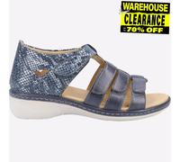 Fleet & Foster Julie Mujer Memoria Espuma Moda Informal Sandalias Azul Marino