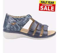 Fleet & Foster Julie Mujer Memoria Espuma Moda Informal Sandalias Azul Marino