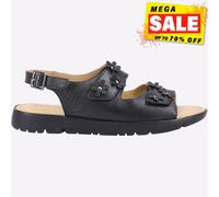 Fleet & Foster Kara Mujer Moda Informal Verano Memoria Espuma Negro Sandalia