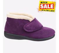 Fleet & Foster Levitt Mujer Moda Informal Velour Memoria Espuma Pantuflas