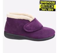 Fleet & Foster Levitt Mujer Moda Informal Velour Memoria Espuma Pantuflas