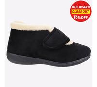 Fleet & Foster Pantuflas Levitt Mujer Velour Memoria Espuma Negro