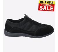 Fleet & Foster Mombasa Mujer Casual Verano Espuma Viscoelástica Zapatos Negros