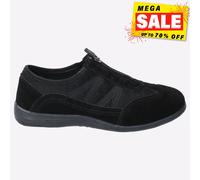 Fleet & Foster Mombasa Mujer Casual Verano Espuma Viscoelástica Zapatos Negros
