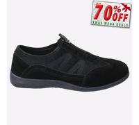 Fleet & Foster Mombasa Mujer Casual Verano Espuma Viscoelástica Zapatos Negros