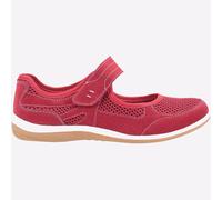 Fleet & Foster Morgan Mujer Casual Mary Jane Espuma Viscoelástica Zapatos Rojo
