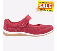 Fleet & Foster Morgan Mujer Casual Mary Jane Espuma Viscoelástica Zapatos Rojo