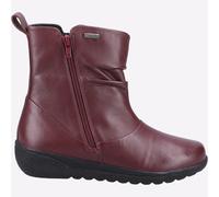 Fleet & Foster Mujer Brecknock Moda Informal Cuero con Cremallera Botas Burdeos