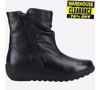 Fleet & Foster Mujer Brecknock Moda Informal Cuero con Cremallera Botas Negras