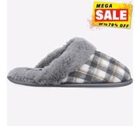 Fleet & Foster Neath Mujer Casual sin Cordones Cómodo Salón Pantuflas Gris