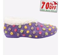 Fleet & Foster Snowberry Zapatillas De Casa Cómodas Para Mujeres Morado