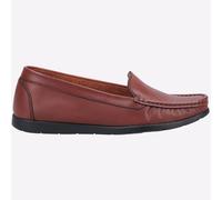 Fleet & Foster Tiggy Mujer Cuero Elegante Diseño Casual Mocasines Marrón