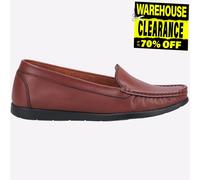 Fleet & Foster Tiggy Mujer Cuero Elegante Diseño Casual Mocasines Marrón