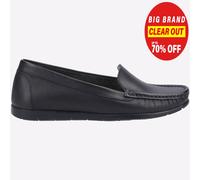 Fleet & Foster Tiggy Mujer Diseñador Elegante Moda Mocasines Piel Negro