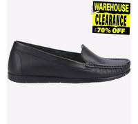 Fleet & Foster Tiggy Mujer Diseñador Elegante Moda Mocasines Piel Negro