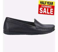 Fleet & Foster Tiggy Mujer Diseñador Elegante Moda Mocasines Piel Negro