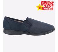 Fleet & Foster Pantuflas para hombre Tim – Espuma de memoria – Marino