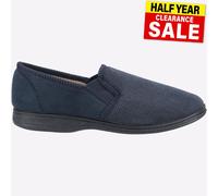 Fleet & Foster Pantuflas para hombre Tim – Espuma de memoria – Marino