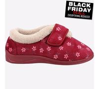 Fleet & Foster Tunnis Espuma Viscoelástica Mujer Acogedor Cómodo Pantuflas Rojo
