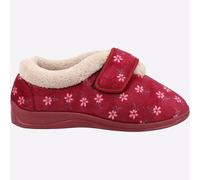 Fleet & Foster Tunnis Espuma Viscoelástica Mujer Acogedor Cómodo Pantuflas Rojo