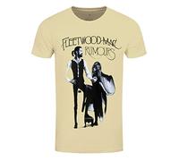 Fleetwood Mac Camiseta de Concierto con Logotipo Oficial para Hombre, Amarillo, L