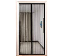 Flei Mosquitera para puerta de balcón, 140 x 210 cm, mosquitera magnética, cierre automático, plegable, puede fluir libremente, para puertas/patio, color negro