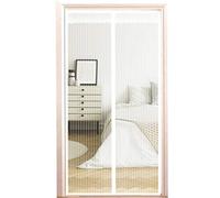 Flei Mosquitera para puerta, mosquitera magnética, cierre automático, adsorción magnética, el aire puede fluir libremente, para puertas o patios, color blanco, 85 x 215 cm