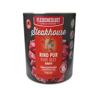 Fleischeslust Comida húmeda para perros y gatos | Steakhouse Rind Pure (6 x 800 g) | latas de carne pura | monoproteína | alimentos complementarios | sin cereales | sensible