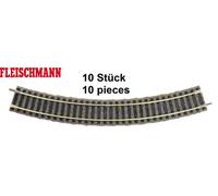 Fleischmann H0 6120-S Vía curva, radio de 36° R1 (10 piezas) - NUEVO (sin emb...
