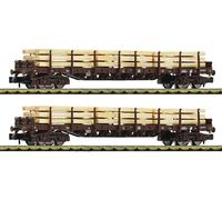 Fleischmann N 6660048 - Set De 2 Piezas: Rungenwagen, ÖBB, Ep. V Nuevo