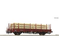 Fleischmann N 825730 Vagón Plataforma con Teleros Carga DB EP 3 Nuevo Ov 1:160