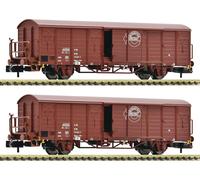Fleischmann N 826214 Conjunto De Dos Vagones Cubiertos DR Época IV NUEVO 1:160