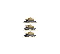 Fleischmann N 845606 Set 3 Piezas Schwerlast-Flachwagen DRB Nuevo