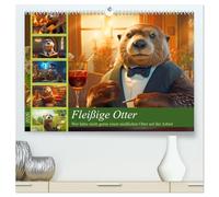 Fleißige Otter - Wer hätte nicht gerne einen niedlichen Otter auf der Arbeit (hochwertiger Premium Wandkalender 2026 DIN A2 quer), Kunstdruck in Hochglanz: Die Otter sind wieder los!