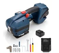 Flejadora de acero y plástico totalmente automática, para embalaje, con batería de 4000 mAh y pantalla LCD, para fábricas y almacenes.(Single battery)