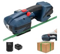Flejadora eléctrica con pantalla LCD, empacadora portátil para flejes de PP y PET de 1/2 a 5/8 pulg., 110 V, 220 V, 4000 mAh, batería, automática, para cajas y paletas, pistola(Single battery)