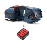 Flejadora Eléctrica, Empacadora eléctrica de mano, máquina flejadora completamente automática, herramienta de embalaje con pantalla Digital LED V2 for correa de PP PET de 13-16mm(Two batteries)