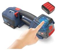 Flejadora eléctrica - Herramienta automática de mano alimentada por pilas para correas de PP/PET, tensor y cortador 3 en 1 para uso en cajas y palés