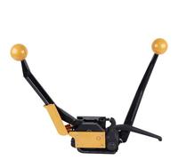 Flejadora manual de acero sin precinto, herramienta para flejado de embalajes de acero, para fleje de acero de 13-19 mm, espesor de fleje de acero: 0,38-0,58 mm, tensor, prensadora, cortadora