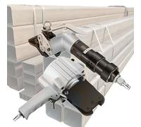 Flejadora neumática de acero, herramienta de flejado de metal resistente con tensor y sellador de corte, dispositivo portátil para flejado de 19 a 32 mm de ancho