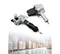 Flejadora Neumática Dividida Para Acero, Tensor Resistente Con Cortador Y Sellador Para Flejes De 19/25/32 Mm, Fácil De Usar, Estructura Duradera Y Larga Vida Útil Industrial 32mm/1.25in