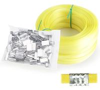 Fleje de embalaje Clips de fleje de hoja de hierro con hebillas de embalaje, correas de embalaje y bridas para cables, kit de herramientas de flejado manual, correas de PP de 100 m