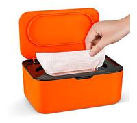 Flenpptly Dispensador de toallitas para bebés, funda para toallitas para bebé, mantiene las toallitas frescas, antideslizante, fácil de abrir y cerrar (negro)