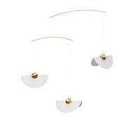 Flensted Mobile Circular Angels 127 - Lámina serigrafiada (50 x 37 cm), color blanco y dorado