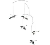 Flensted Mobiles - Carillón de viento, móvil - cisnes blancos - Dimensiones (alto x ancho): 55 x 45 cm