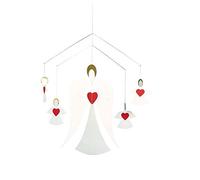 Flensted Mobiles - Móvil, carillón de viento - Angel Family/familia de ángeles - 35 x 35 cm